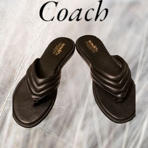 Coach And Four Leather sandals,  Brown, Size 10